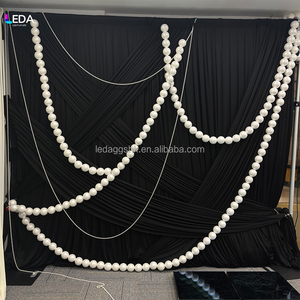 Decoración Colgante de Bolas de Espuma con Cuerda de Perlas Elegantes LEDA para Fondo de Boda - Nueva Llegada - Product Image 2