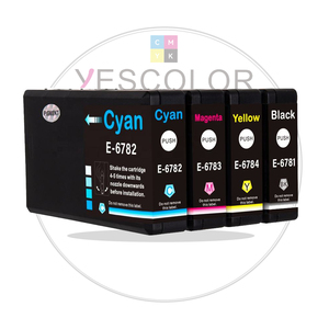 엡손 워크 포스 프로 WP-4010/4020/4023/4090/4520 용 Yescolor 호환 T6776 T672XL T6763XL T6764XL 잉크 카트리지 - Product Image 1