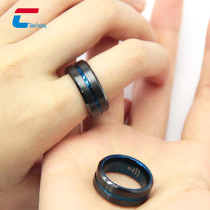 Anillo de pago conectado con chips NFC LF/HF/UHF de acero inoxidable/cerámica de diseño personalizado - Product Image 6