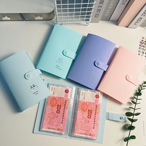 Libro de Ahorros de 3 Pulgadas con 100 Ranuras, Organizador de Efectivo, Clip para Billetes, Libro de Ahorros, Libro de Contabilidad - Product Image 1