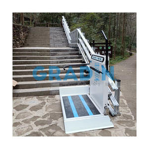 बाहरी झुकाव सीढ़ी कार्गो लिफ्ट ले जाने वाले माल लिफ्ट वक्र प्रकार सीढ़ी लिफ्ट सीधे सीढ़ियां झुकाव मंच - Product Image 2