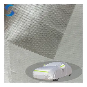 100% polyester tissu imperméable pour couverture de voiture tissu imperméable 210D Oxford argent revêtement tissu