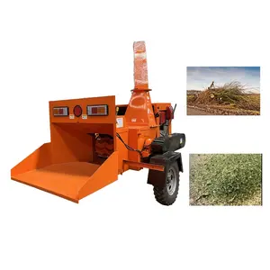 HR Selling 50hp Mobile Wood Tree Branch Shredder Industrial Wood Sawdust Chipper Small Electric Blade Chipper Shavings Machine