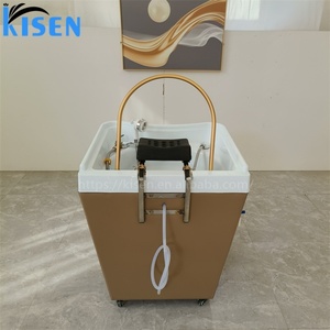 Bac à shampoing portable Kisen pour salon de coiffure, sans plomberie, couleur personnalisée, en plastique, avec fonction de lavage des cheveux et thérapie capillaire - Product Image 4