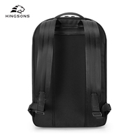 Sac à dos pour ordinateur portable en tissu sergé, personnalisé, ODM, imperméable, antivol, motif uni, pour hommes d'affaires et de bureau