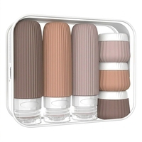 Kit de 16 flacons de voyage pour articles de toilette, flacons de voyage approuvés par la TSA, flacons de voyage en silicone réutilisables et étanches