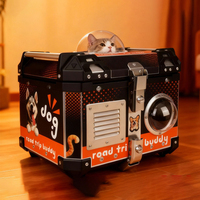 Coffre de rangement étanche 45L en ABS pour animaux de compagnie, fixation par boulons, ventilation, pour moto/vélo électrique, utilisation extérieure pour chats et chiens