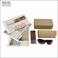 Emballage de lunettes de marque de luxe en gros en cuir boîte de lunettes de soleil optiques étui à lunettes avec logo