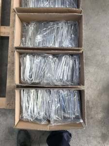Heavy Duty Galvanized Steel U-Shaped Ground Nails Rust-Resistant Landscape Staples for Weed Barrier <b>Garden</b> Farm Use - Product Image 5