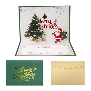 Factory Seller Handmade Xmas Gift <b>Paper</b> Lover 3D Santa Gnome Pop up Christmas Card Popup Greeting Cards for Christmas - Product Image 6