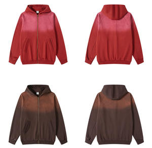 LY personalizado hombres Vintage francés Terry Sudadera con capucha de gran tamaño 100% algodón sol desteñido ácido lavado desgastado 550 Gsm bordado invierno - Product Image 3