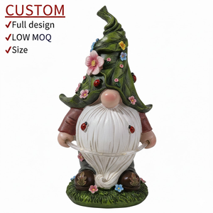 Decoración de Jardín Solar de Resina, Artesanía de Resina Personalizada para Jardín Exterior, Decoración de Jardín con Duendes y Gnomos, Lámpara de Bola de Cristal - Product Image 3