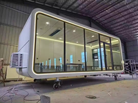 Cabane préfabriquée 20/40 pieds Maisons conteneur de vie de jardin Maisons extérieures en verre mur Apple Cabin conteneur bureau 20 pieds