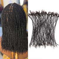 Originea Fournisseur de premier plan Cheveux naturels 0,2 cm Dreadlocks Cheveux humains à crocheter Pointes bouclées Microlocs Extensions de cheveux humains entrelacées