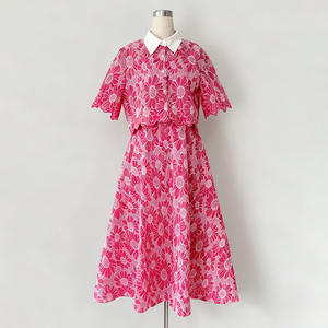 Ensemble chemise et jupe Bettergirl 2026, nouveau modèle imprimé Ramadan, col simple, boutonnage simple - Product Image 5