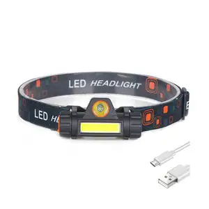 2023 Baru Luar Ruangan Portabel Tahan Air COB Lampu LED Rechargeable Mining Headlamp