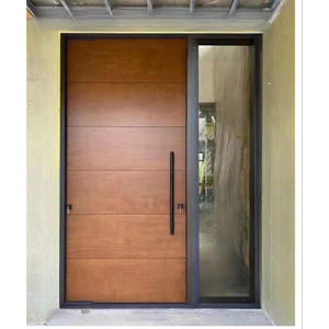 Conception de porte d'entrée extérieure <span class=keywords><strong>simple</strong></span> en bois de teck Hihaus personnalisée pour la maison - Product Image 3