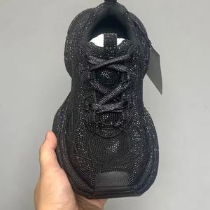 Fashion Women's Rhinestone Chunky Sneakers <b>Black</b> Glitter Platform <b>Shoes</b> Breathable Casual Walking <b>Shoes</b> for <b>Party</b> Daily Wear - Product Image 5