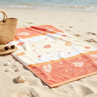 OEM Eco-friendly Custom High-quality 100% Cotton Quick-drying Sand-proof Printed Luxury Adult Beach Towel for Beach Bath Travels