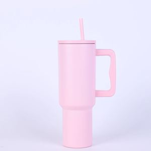 <b>40oz</b> Car H4.0 <b>Handle</b> Travel <b>Tumbler</b> Vacuum Mug Lid Straw Non-Slip Base OEM ODM Custom Color - Product Image 5