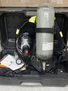 Ensemble SCBA en fibre de carbone ISO CE, masque respiratoire intégral, 3L 6L, pompiers, respiration à l'air, léger, auto-sauvetage, sécurité incendie positive - Product Image 6