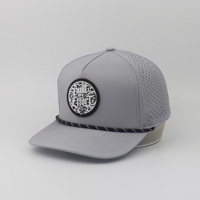 Casquette de baseball personnalisée en PVC et caoutchouc, imperméable, avec trou découpé au laser, pour le golf, le streetwear et les sports de plein air, vente en gros
