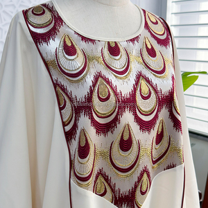 Robe ample imprimée Dubaï Turquie Kaftan Musulman à franges Manches chauve-souris Abayas Robes <span class=keywords><strong>Femme</strong></span> Caftan Vêtements Islamiques - Product Image 6