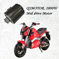 Kit de montage de moteur central QSMOTOR QS120 72V 70KPH 2000W, moteur sans balais à aimant permanent pour moto électrique, IP67