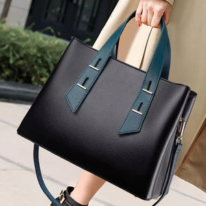 High Capacity Leather Shoulder Handbags Stylish <b>Women</b> Tote Satchel Purse Ladies PU Shoulder <b>Bags</b> Hand <b>Bag</b> - Product Image 1
