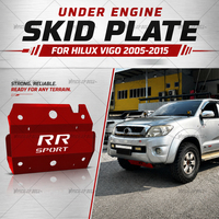 Plaque de protection rouge Hilux GR pour Hilux Vigo GR Sport, plaque de protection 2005-2015 avec protection moteur GR