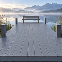 Planches de terrasse en WPC pour extérieur en gros avec fascia et garniture assortis pour cadre de terrasse, bordure d'escalier, plinthe et finition de garde-corps