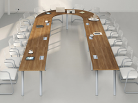 Système de bureau modulaire contractuel, table de réunion en bois extensible pour bureau, salle de formation, projet OEM