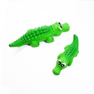Giocattoli in lattice per animali domestici eco-friendly di fabbrica simpatici e realistici per cani coccodrillo giocattolo sonoro in vinile e peluche - Product Image 4