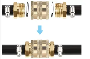 Garden Hose Connection Brass Fittings 3/4 Inch