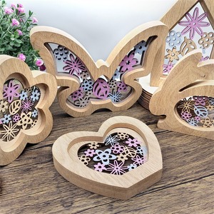 Adorno de madera con forma de conejo de Pascua, decoración de estilo nórdico para interiores, artesanía decorativa para Pascua - Product Image 3