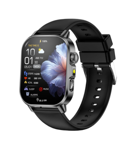 Montre connectée de luxe 2025 ET571 avec écran HD de 2,0 pouces, ECG, HRV, <span class=keywords><strong>SOS</strong></span>, appels Bluetooth, téléphone mobile intelligent, Reloj avec lampe de poche - Product Image 3