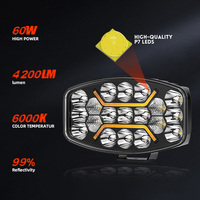 Nouvel Éclairage de Travail LED pour Camion 10 Pouces 24V 12V avec Feu de Position Ambre pour DAF pour Benz pour MAN TGA TGS TGX Poids Lourd