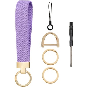 Chaveiro Elástico Trançado Personalizável para Carro, Cordão para Crachá de Trabalho, Chaveiro de Pulso, Pingente de Hardware - Product Image 1
