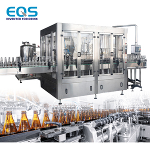 Ligne de remplissage de bière haute précision à double pré-évacuation pour bouteilles en verre – Usine d'embouteillage de bière à contre-pression standard - Product Image 1