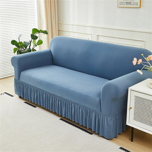 Housses de <span class=keywords><strong>canapé</strong></span> élastiques modernes de couleur unie, bord de jupe, <span class=keywords><strong>housse</strong></span> de <span class=keywords><strong>canapé</strong></span> extensible antidérapante pour le salon <span class=keywords><strong>1</strong></span> <span class=keywords><strong>2</strong></span> <span class=keywords><strong>3</strong></span> 4 places - Product Image 1