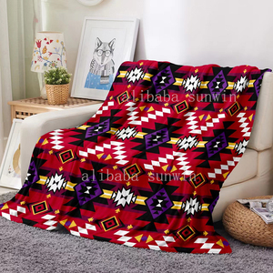 Mantas tejidas de lujo con diseño <span class=keywords><strong>azteca</strong></span> de alta calidad, forro polar de franela con estampado Floral bohemio disponible King Queen para otoño - Product Image 3