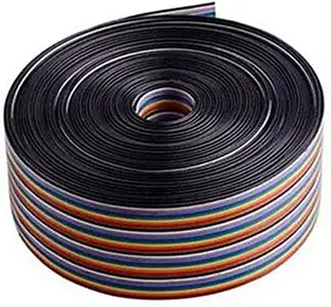 Cable de puente de cinta de arco iris multicolor flexible 40PIN Dupont Wire Dupont Cable plano