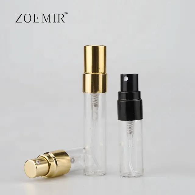 Nhôm Atomizer bơm lại nước hoa chai thủy tinh 2ml 3ml 5ml 10ml chai thiết kế mới nước hoa chai với bao bì