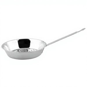 Passoire à nouilles avec long manche en acier inoxydable multifonction passoire à farine de jus tamis à mailles avec manche en bois - Product Image 1