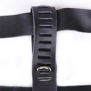 Set di Pantaloni in <span class=keywords><strong>Pelle</strong></span> per Castità Maschile con Lucchetto, Vita Bassa, Traspiranti, Neri, Sexy, Taglia Unica, Design OEM, Motivo Uniforme, Disponibili - Product Image 6