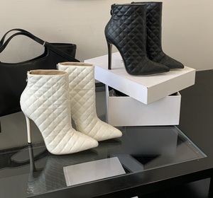 2025 New Style Black Line Pointed Toe Ankle <b>Boots</b> - Product Image 2