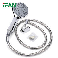 IFAN Pomme de Douche Chromée de Haute Qualité, Pluie, Douchette à Main pour Salle de Bain