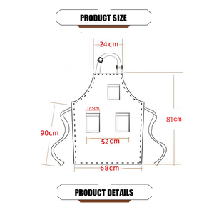 Grembiule Nero a Righe, Resistente, Adatto per Cucina Domestica, Ristorante, Fast Food, Hotel, Uniforme da Lavoro all'Ingrosso - Product Image 6