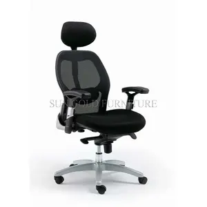 하이 백 보스 회전 최고의 전체 메쉬 시트 백 3D 인체 공학적 사무실 의자 머리 받침 발판 크고 큰 사무실 의자
