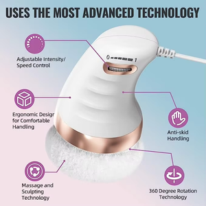 Multi-functional Handheld <strong>Cloth</strong> Covered <strong>Face</strong> Lift Fat Pusher Slimming Bodybuilding Electric Massage Machine EU/<strong>UK</strong>/JP Compatible - Product Image 3